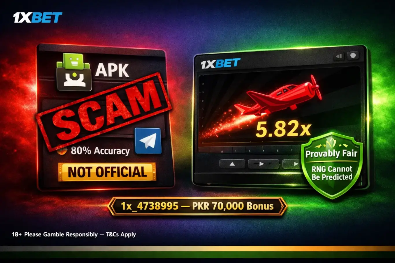 Aviator Predictor 1xBet Pakistan reality check 2026 - why no APK or Telegram bot can predict Provably Fair RNG crash point